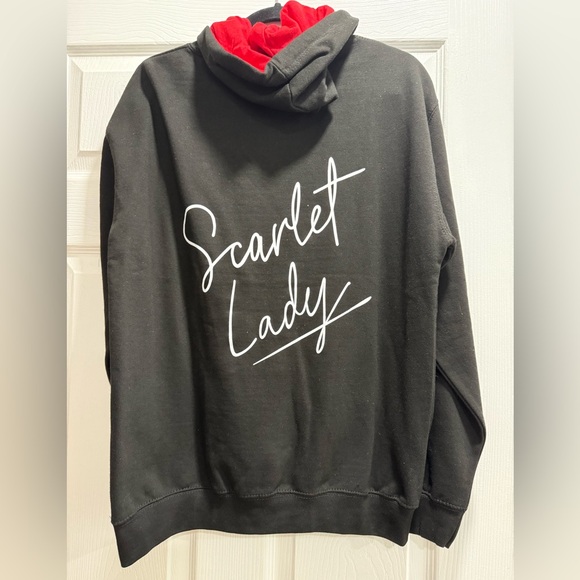 NWT Virgin Voyages Black Hoodie with Red Accents - Picture 4 of 6